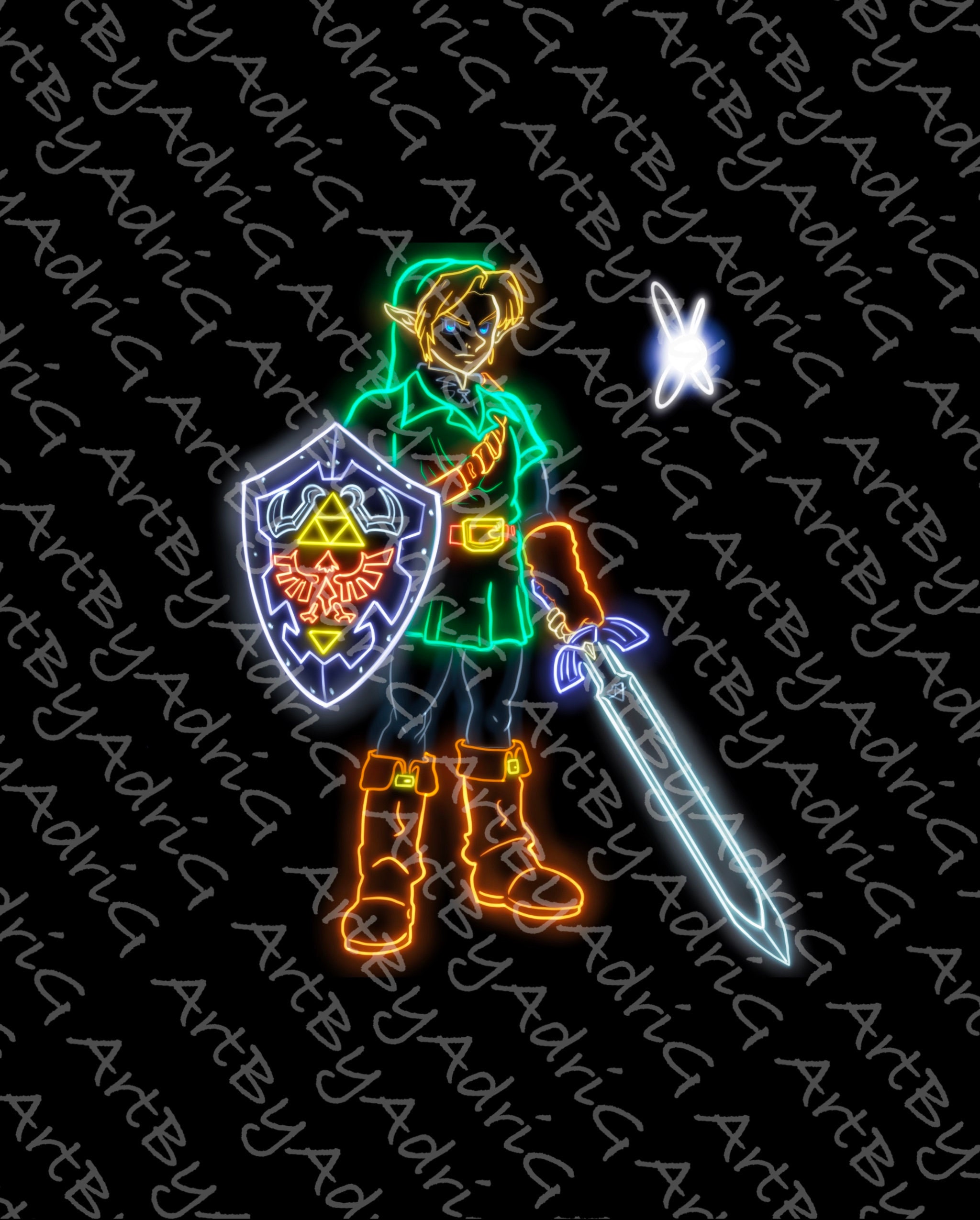 Neon Link Instant Digital Download Zelda Wall Decor Etsy UK