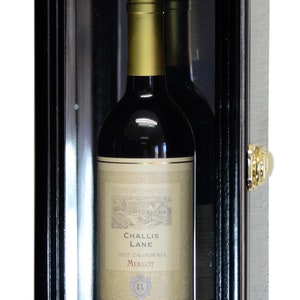 Single Wine / Champagne Bottle Display Case Mirrored Wall Cabinet (Fits All Sizes)