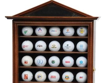 30 golfballen designer vitrinekast wandrekhouder met 98% uv-bescherming afsluitbaar