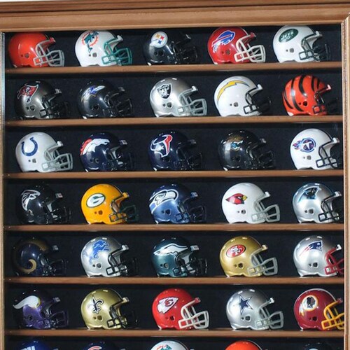 16 Riddell Mini Helmet Helmets Display Case Wall Rack Etsy