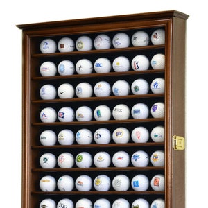 70 Golf Ball Display Case Cabinet Wall Rack Holder w/98% UV Protection Lockable