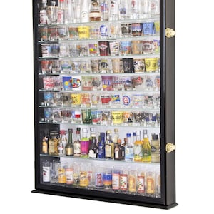 Large shot glass display hot sale case