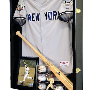  Jersey Frame Display Case 2 Pack - Large Lockable Shadow Box  Sports Jersey Frame with 98% UV Protection Acrylic and 2 Hanger for  Baseball Basketball Football Soccer Hockey Shirt,Uniform Black 