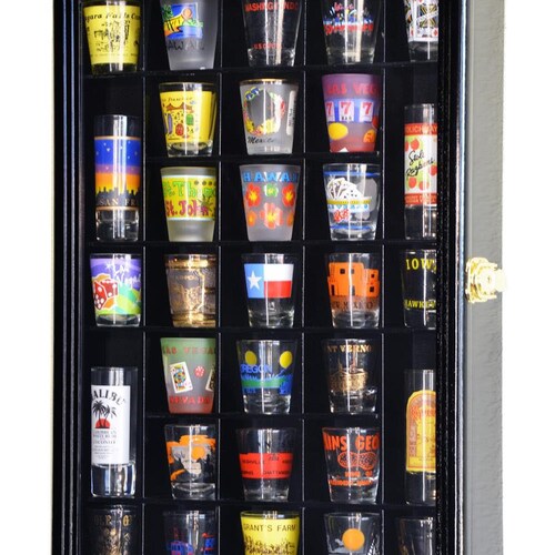 25 Shot Glass Shotglass Shooter Display Case Holder Etsy