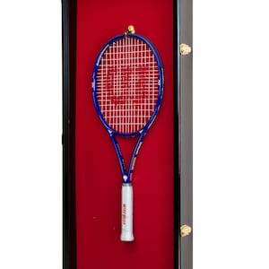 Tennis Racket and Ball Display Case Cabinet Hanger Wall Mount Shadowbox Stand w/ 98% UV Door Lockable
