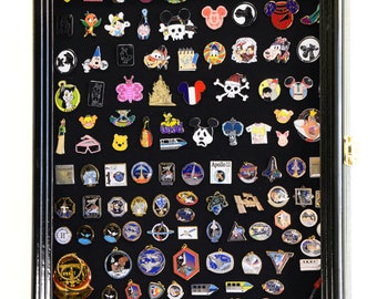 Lapel Pin Pins Display Case Cabinet Wall Rack Holder Disney Hard