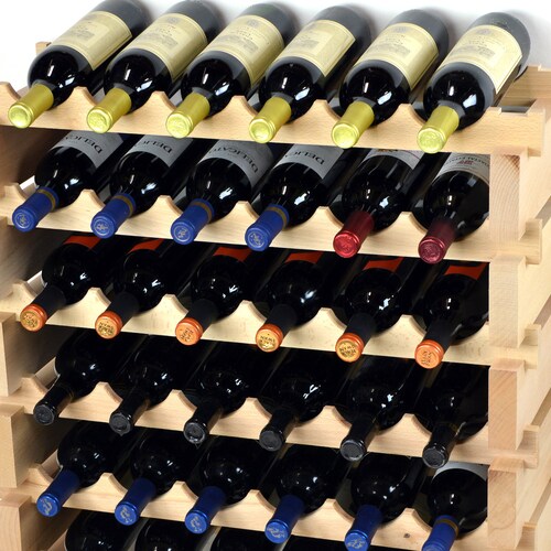 Modular Stackable Wine Rack 24-72 Bottles Capacity Solid Beechwood Wine Racks 6X 