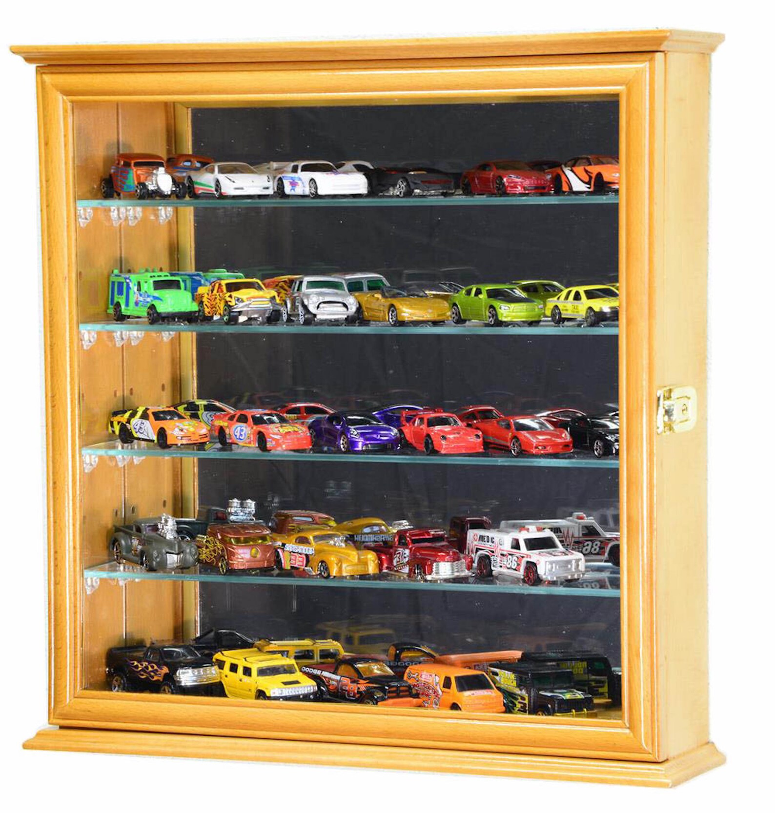 4 Adjustable Shelves Mirror Back 1/64 Diecast Display Case Etsy