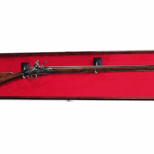 XL Rifle / Musket Gun Display Case Cabinet Wall Mount Antique Gun - 64 ...
