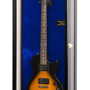 Clear Viewing Guitar Display Case Cabinet Wall Rack for Fender Bass Acoustic w/98% UV Protection Lockable (w/ Optional LED Spotlights)
