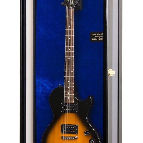 Klarsicht-Gitarren-Vitrine, Wandschrank, Wandregal für Fender Bass Acoustic mit 98% UV-Schutz
