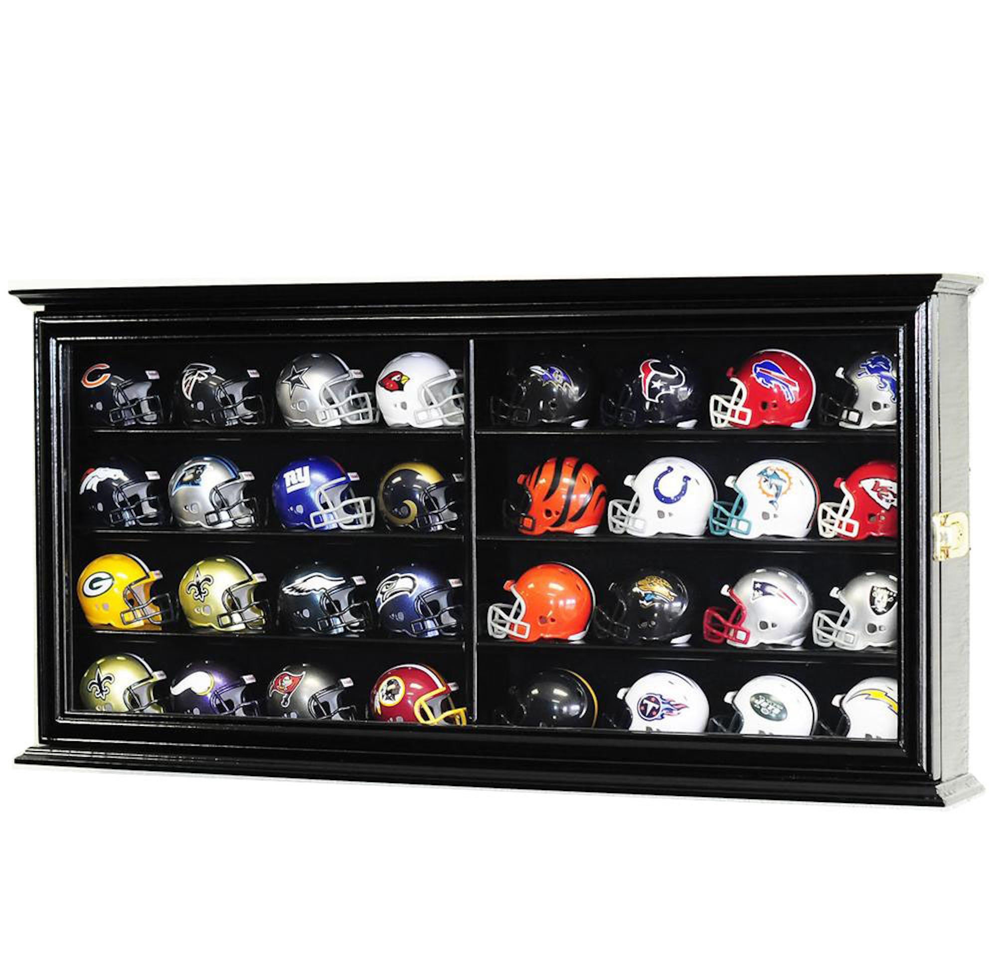 32 Pocket Pro Mini Helmet Football Display Case Shelf Etsy