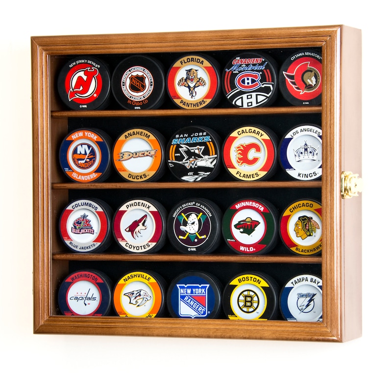 20 Hockey Puck Display Case Cabinet Holder Rack Stand 98% UV - Etsy