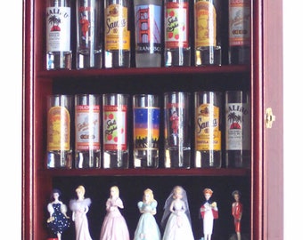 Vetrina Da Parete Per 144 Bicchierini Da Liquore – Espositore In Legno Con Protezione UV, Collezione Funko Pop