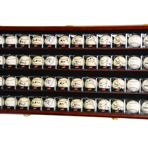 48 Baseball Acrylic Cubes Display Case Cabinet Holder w/98% UV Protection- Lockable
