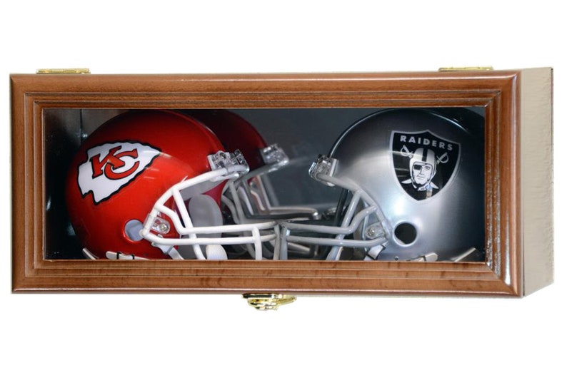 2 Riddell Mini Helmets Football Helmet Display Case Wall Rack Etsy