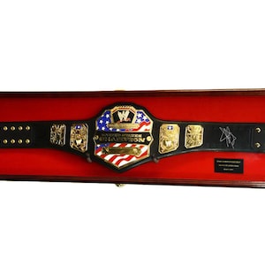 Wrestling Belt 64&quot; Display Case Cabinet w/98% UV Acrylic Door - Lockable  (w/ Optional LED Accent Light Bars)