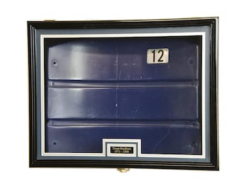 Stadium Seat Back Display Case Shadowbox - Custom Matting Option Engraving Plate - Sports Arena Memorabilia w/ 98% UV Protection - Lockable