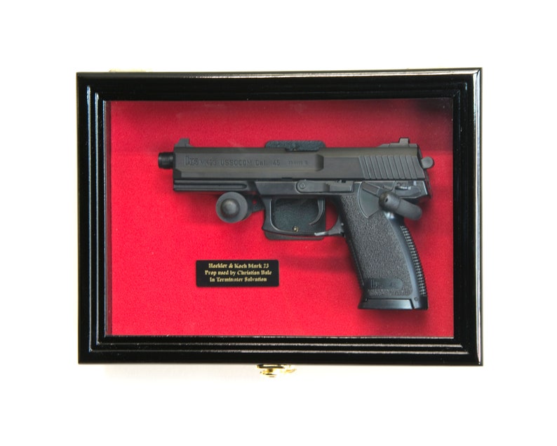 Single Pistol Display Case Wall Mount Solid Hardwood Cabinet Hand Holder Rack - Firearm Display Case Single Pistol Display Case Wall Mount Solid Hardwood Cabinet Hand Holder Rack - Firearm Display Case