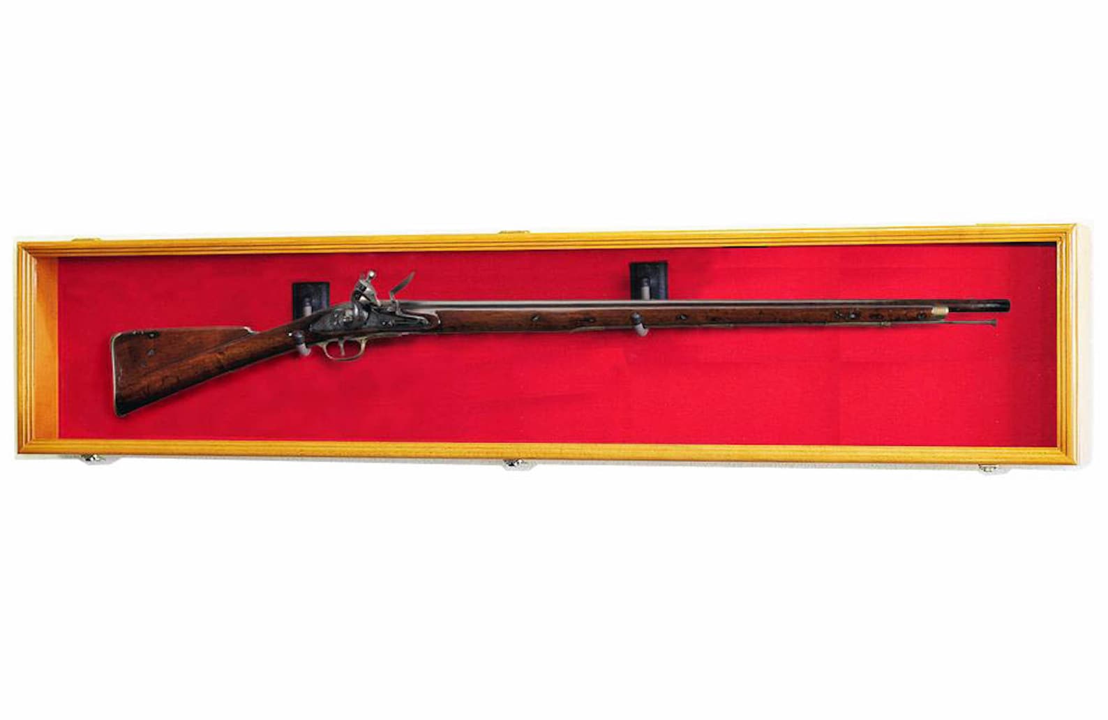 XL Rifle / Musket Gun Display Case Wall Mount Rack Etsy