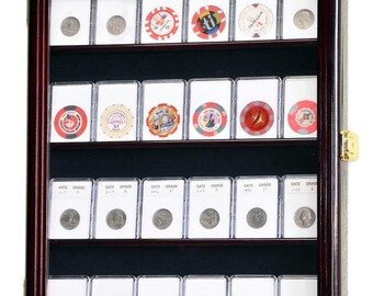 24枚のコレクター用NGC PCGS ICGコインスラブディスプレイケース