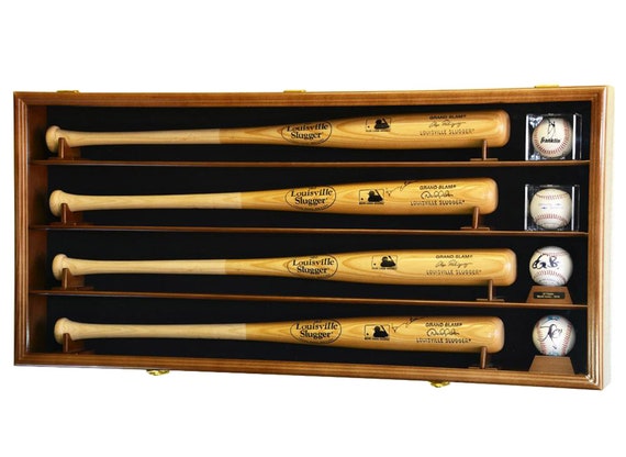 Bygge videre på Overflødig skrot 4 Baseball Bat Display Case Cabinet Horizontal Holder Wall - Etsy