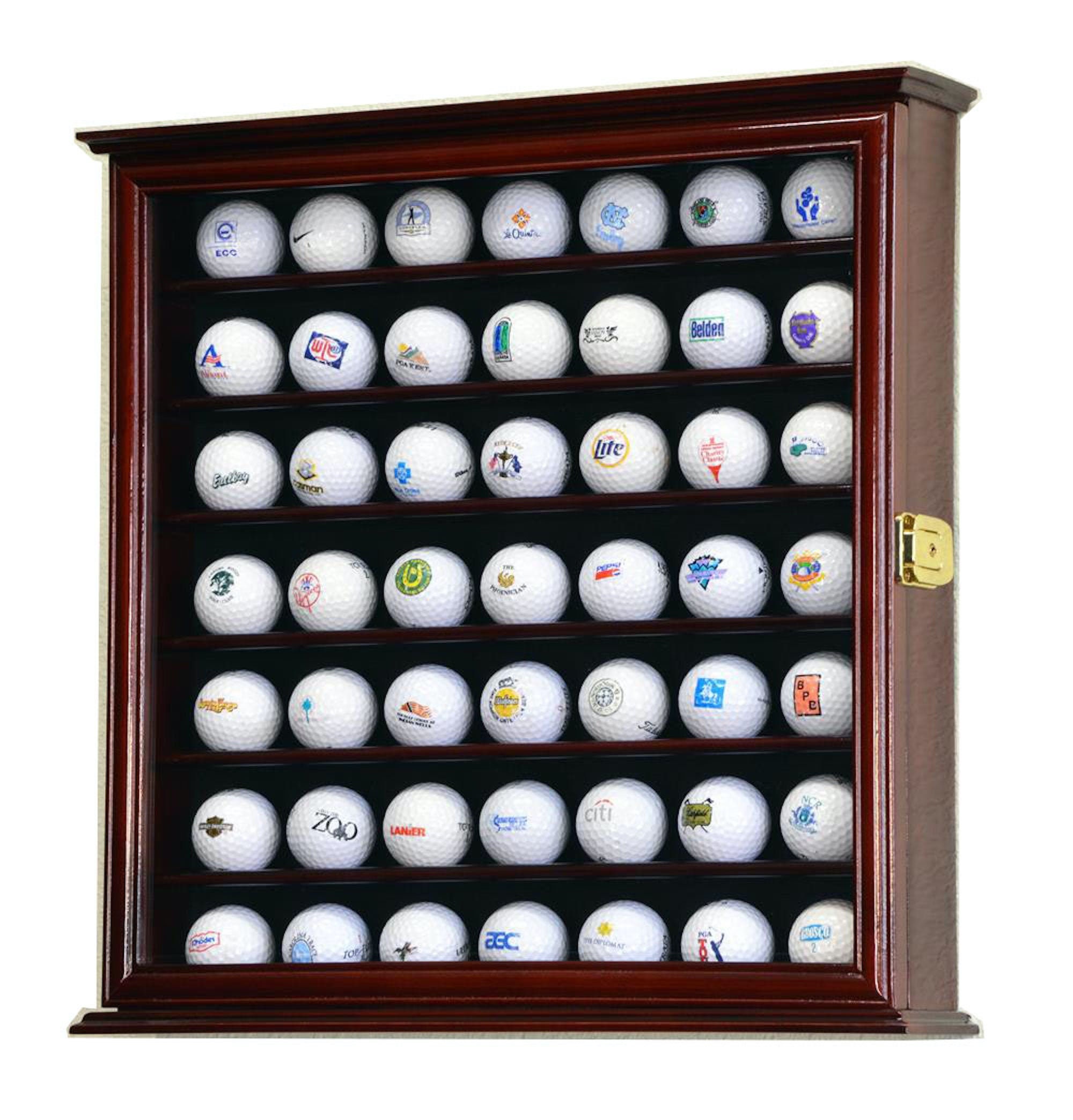 49 Golf Ball Display Case Cabinet Wall Rack Holder W/98% UV Protection  Lockable 