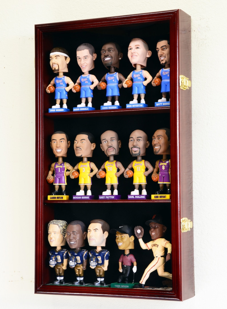 Bobble Head Figurine Display Case Holder Rack w/98 UV Etsy