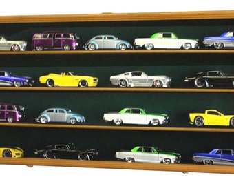 1/24 Scale Diecast Model up to 20 Car Display Case Cabinet Holder Holds up to 20 Cars 1:24 w/ 98% UV Protection - Lockable