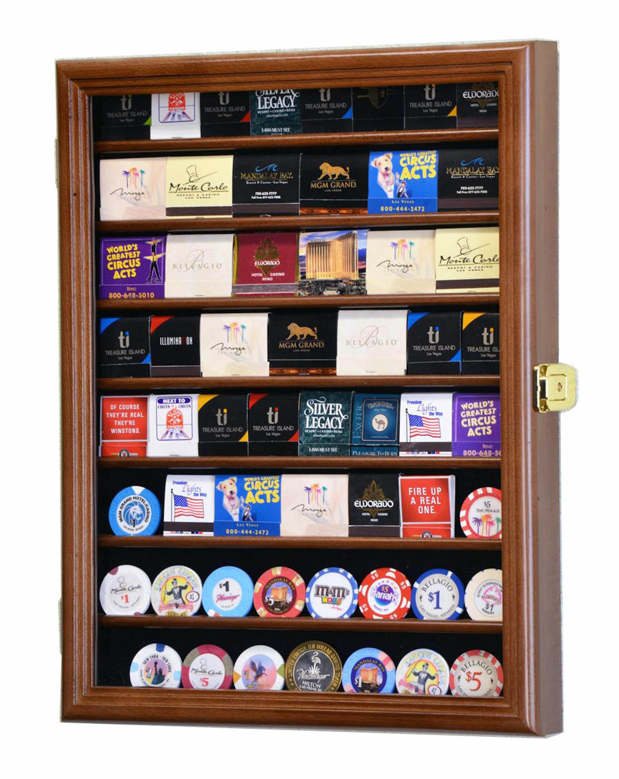 Matchbook Display 64 Matches Matchbook Display Case Wall Cabinet Holder W/ 98% UV ...