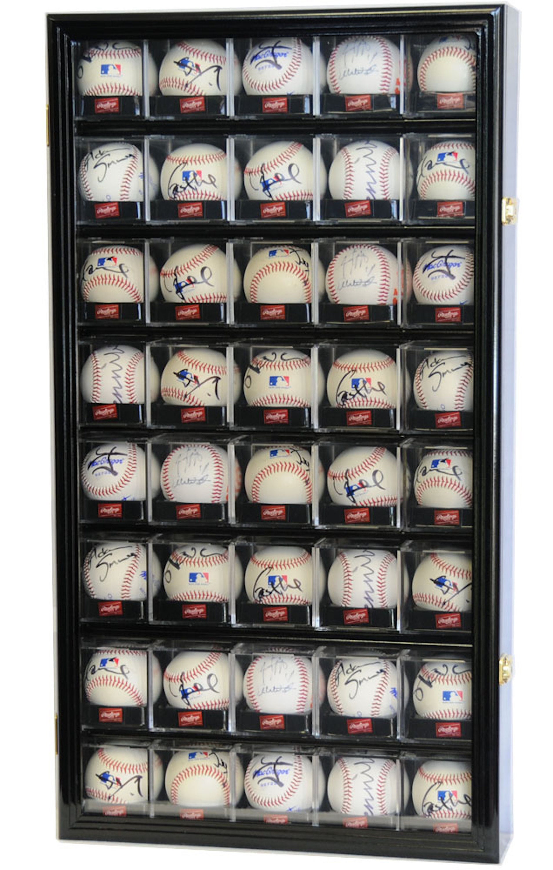 40 Baseball Acrylic Cubes Display Case Cabinet Holder W/98% UV ...