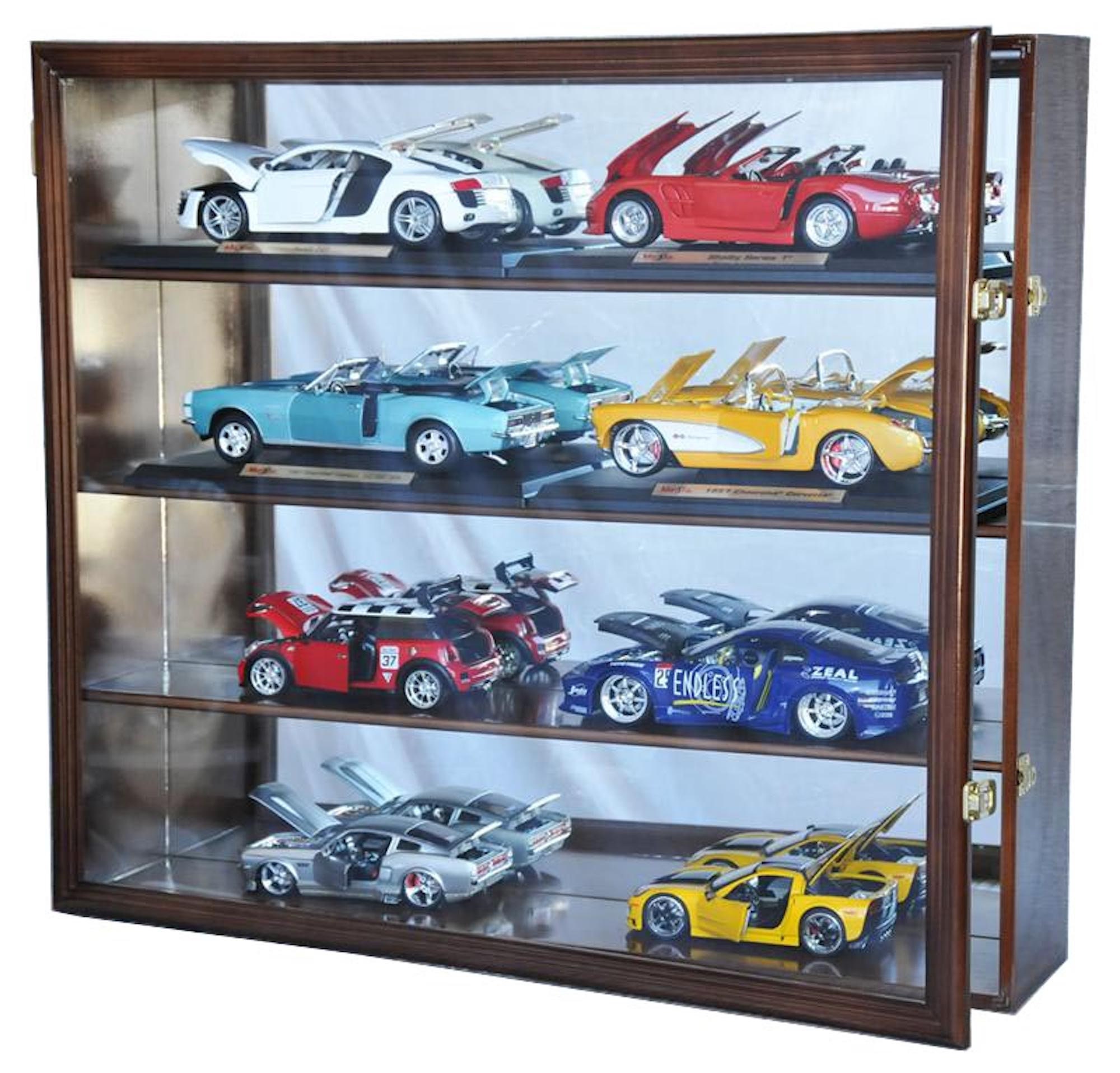 1/18 Scale Diecast Display Case Cabinet Holder Rack W/ UV