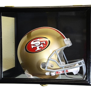Football Helmet Display Case Cabinet Holder Shelf (Wall Mounting/Free Standing) w/ 98% UV Protection - Lockable