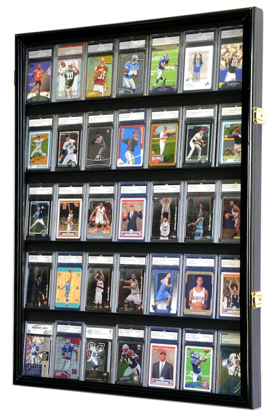 35 Graded Sport Cards / Collectible Trading Card Display Case Etsy