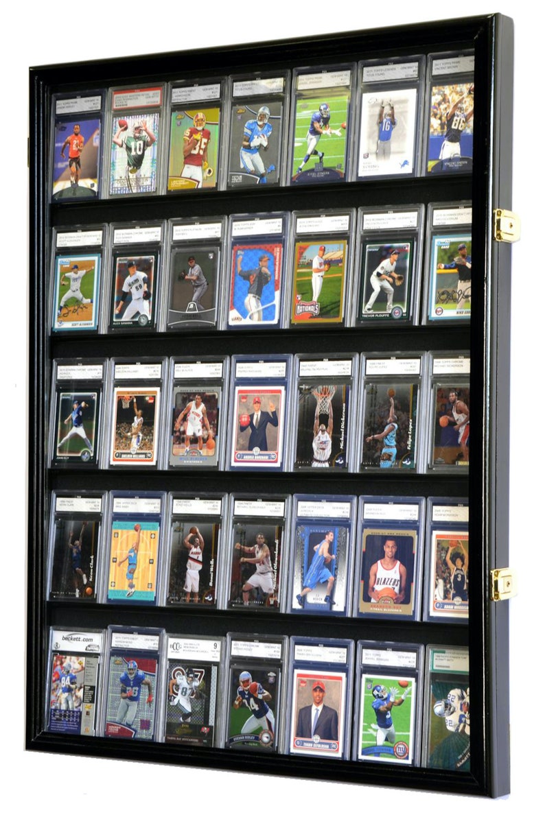 35 Graded Sport Cards / Collectible Trading Card Display Case Etsy