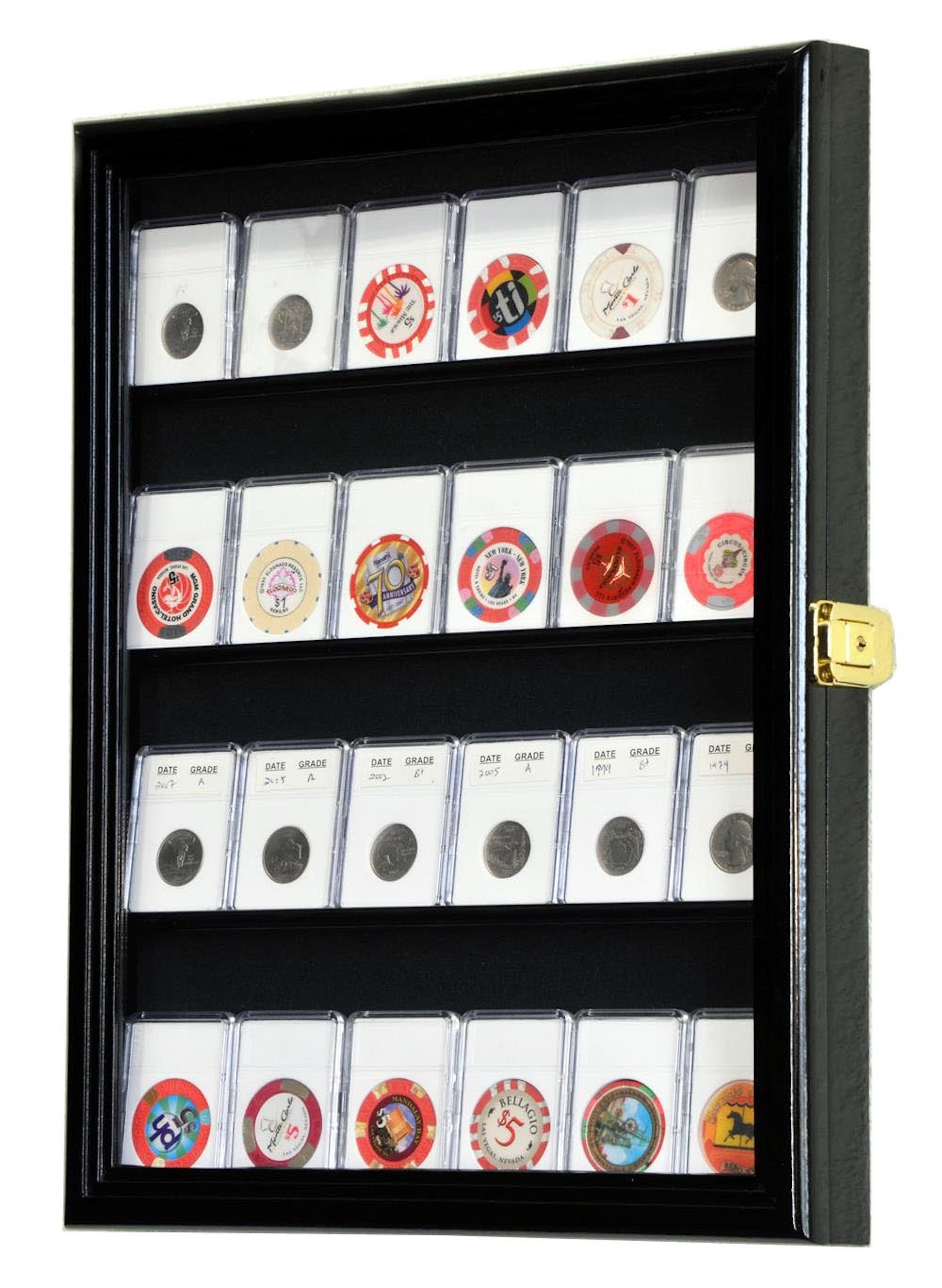 24 Collector NGC PCGS ICG Coin Slab Display Case Wall