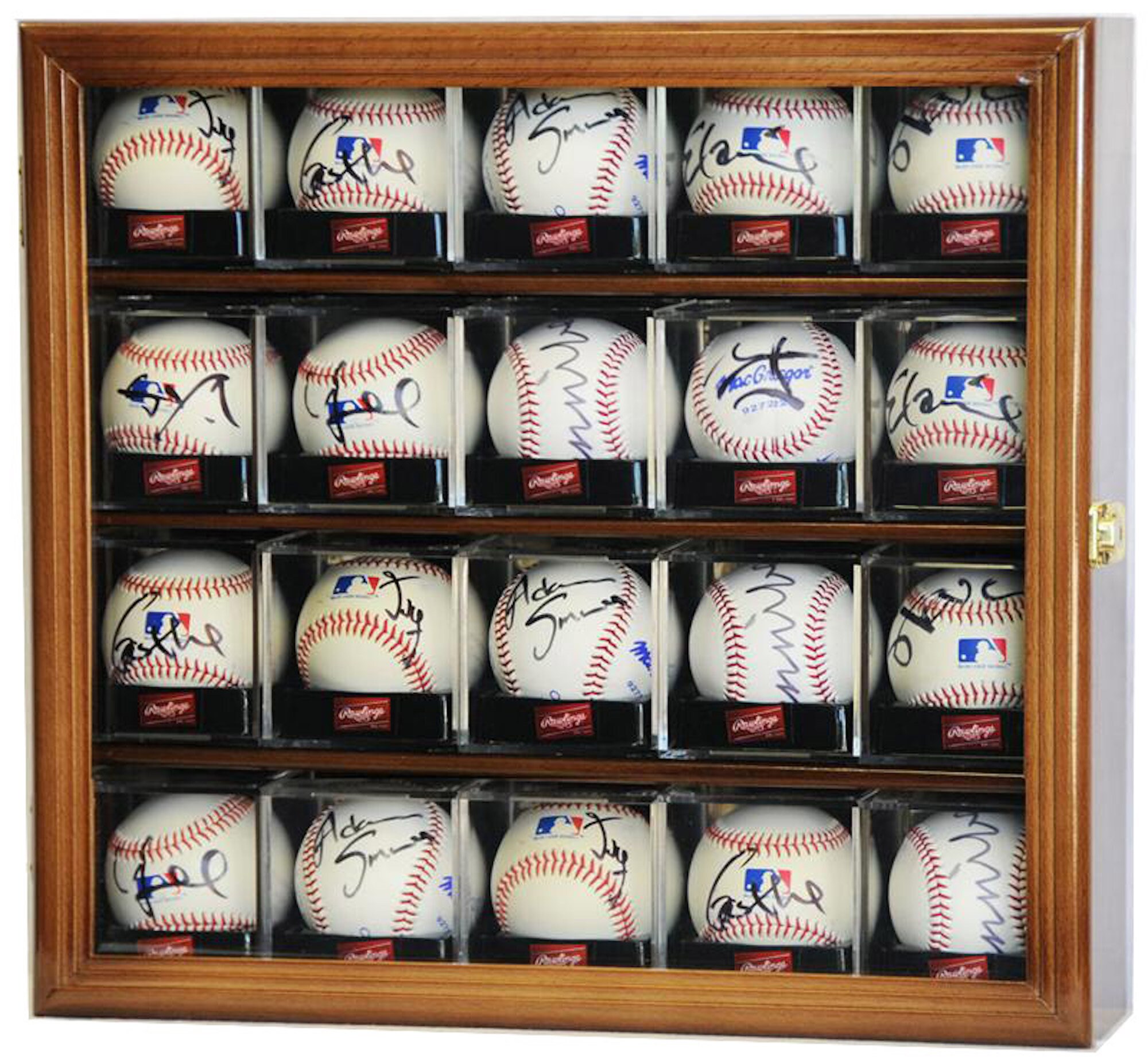 20 Baseball Acrylic Cubes Display Case Cabinet Holder W/98% UV ...