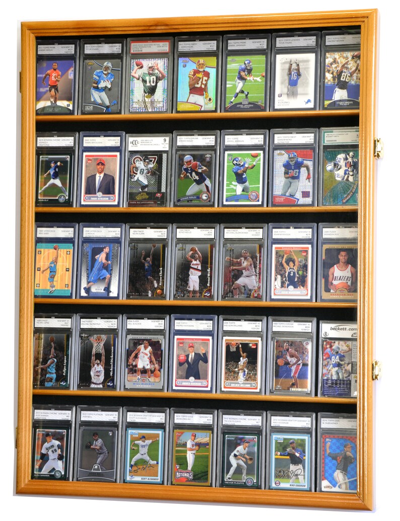 35 Graded Sport Cards / Collectible Card Display Case Wall Etsy