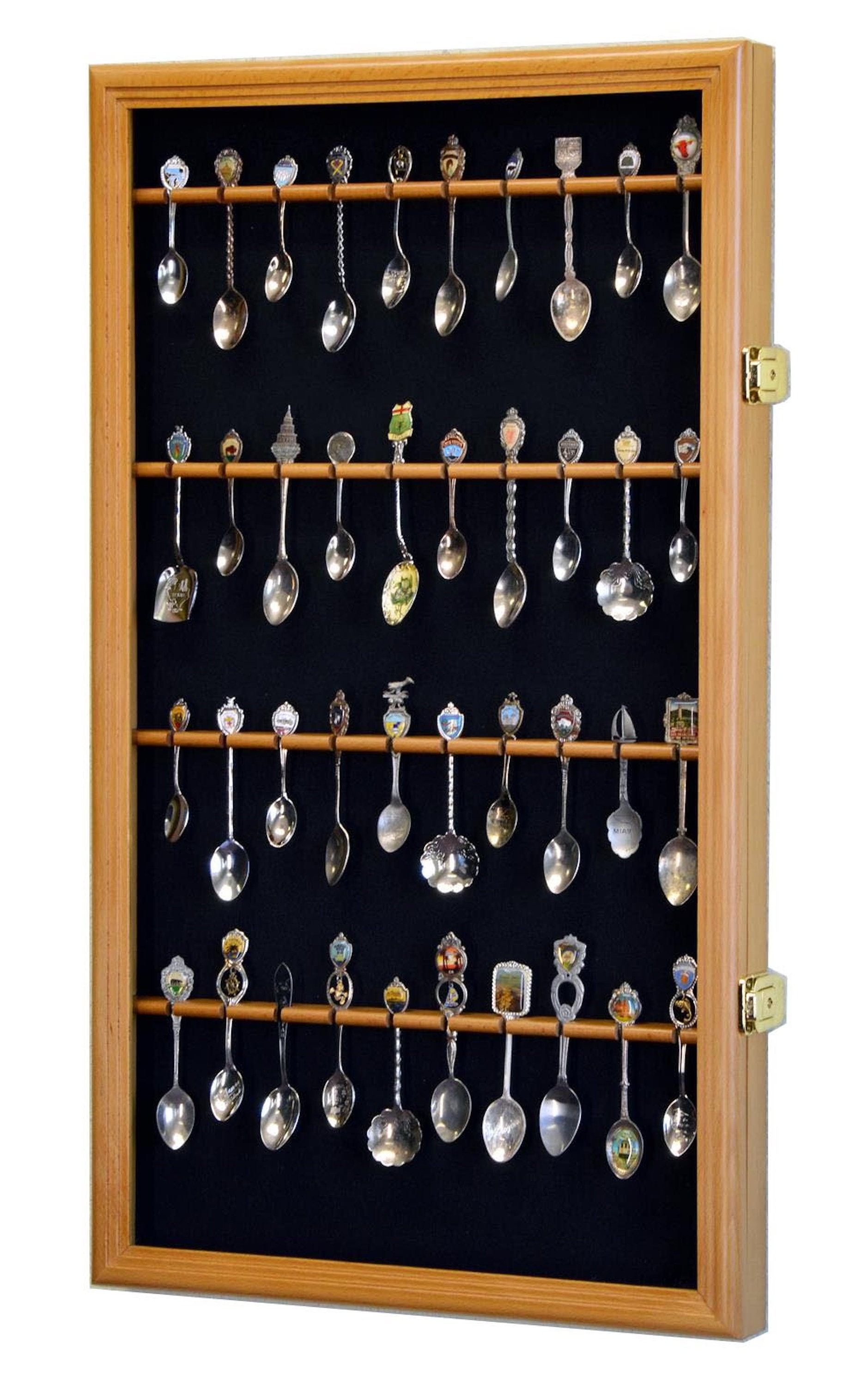 40 Larger Spoon Display Case Wall Rack Holder Box 98 Etsy