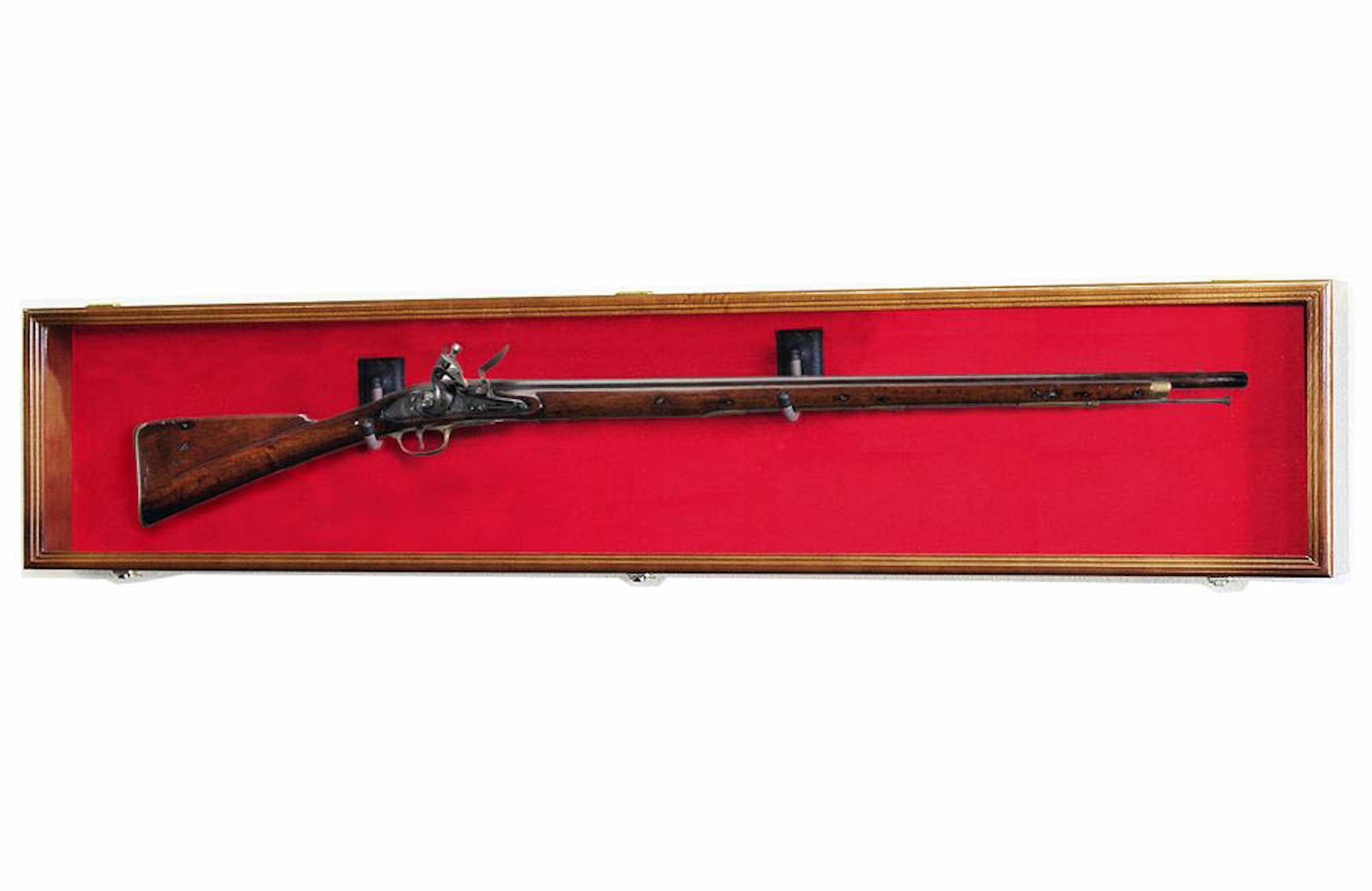 XL Rifle / Musket Gun Display Case Wall Mount Rack Etsy