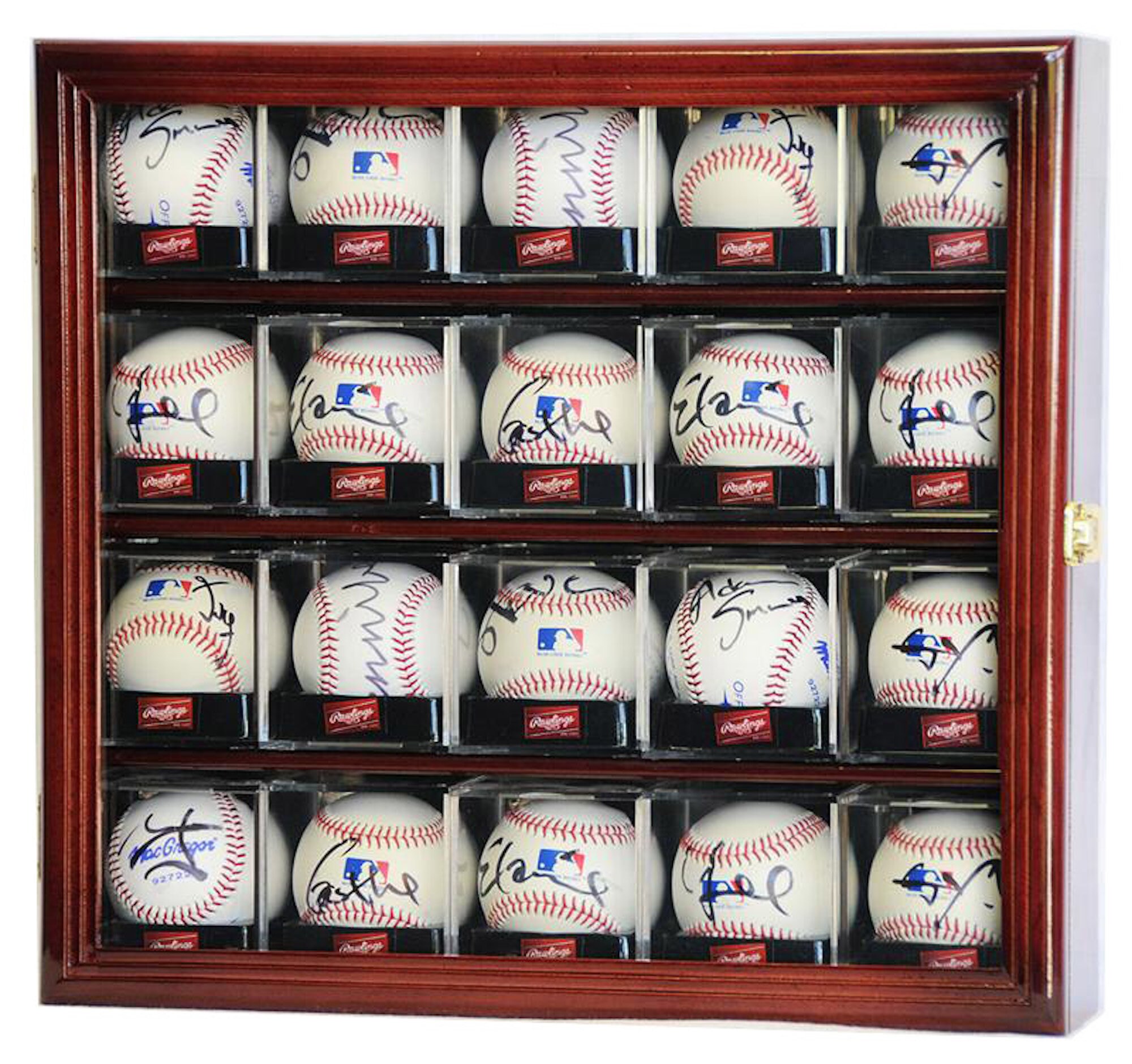 20 Baseball Acrylic Cubes Display Case Cabinet Holder W/98% UV ...