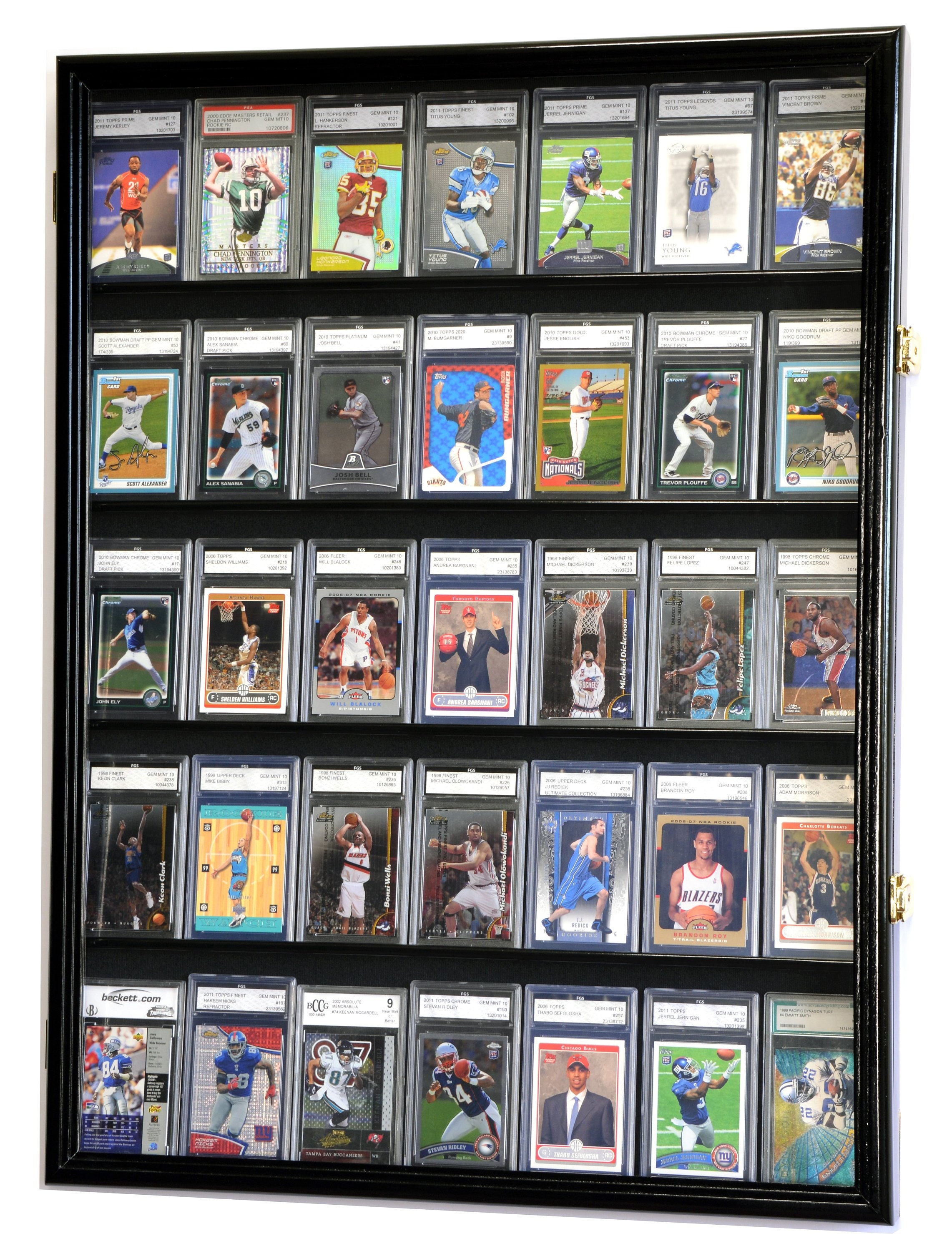 35 Graded Sport Cards / Collectible Card Display Case Wall Etsy