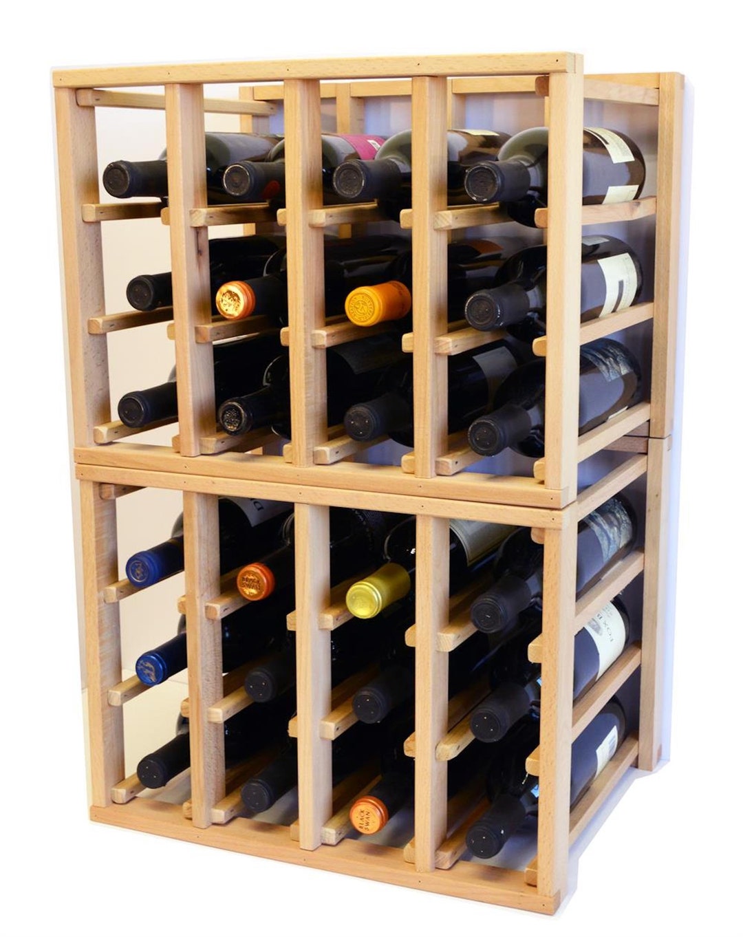 Grit blik Auroch 24 flessen modulair stapelbaar wijnrek stapel zoveel sets - Etsy Nederland