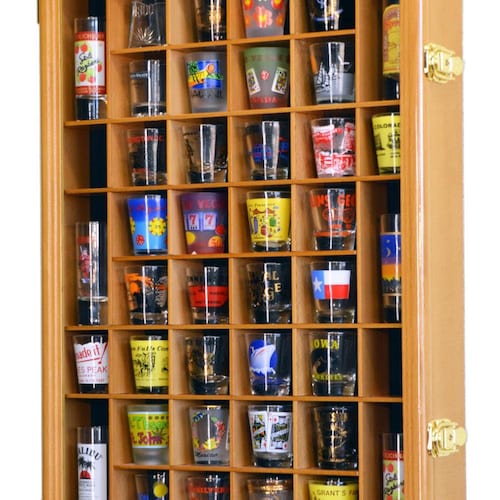 100 Shot Glass Display Case Holder Shadow Box Wall Etsy