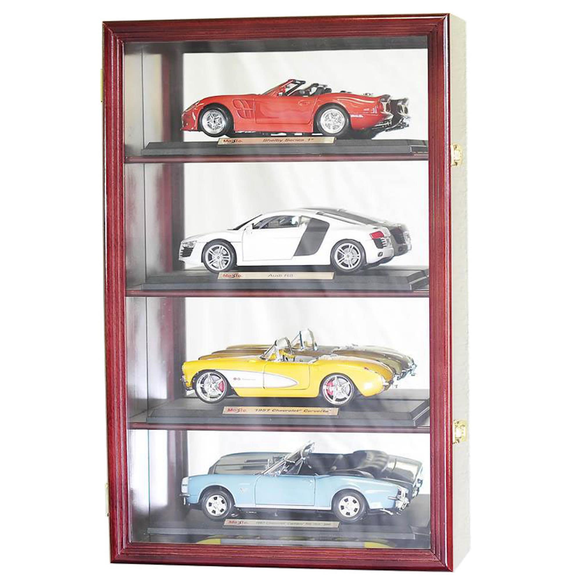 ESAC 置き物 1/18 Scale Diecast Display Case Cabinet Holder Rack W/ UV
