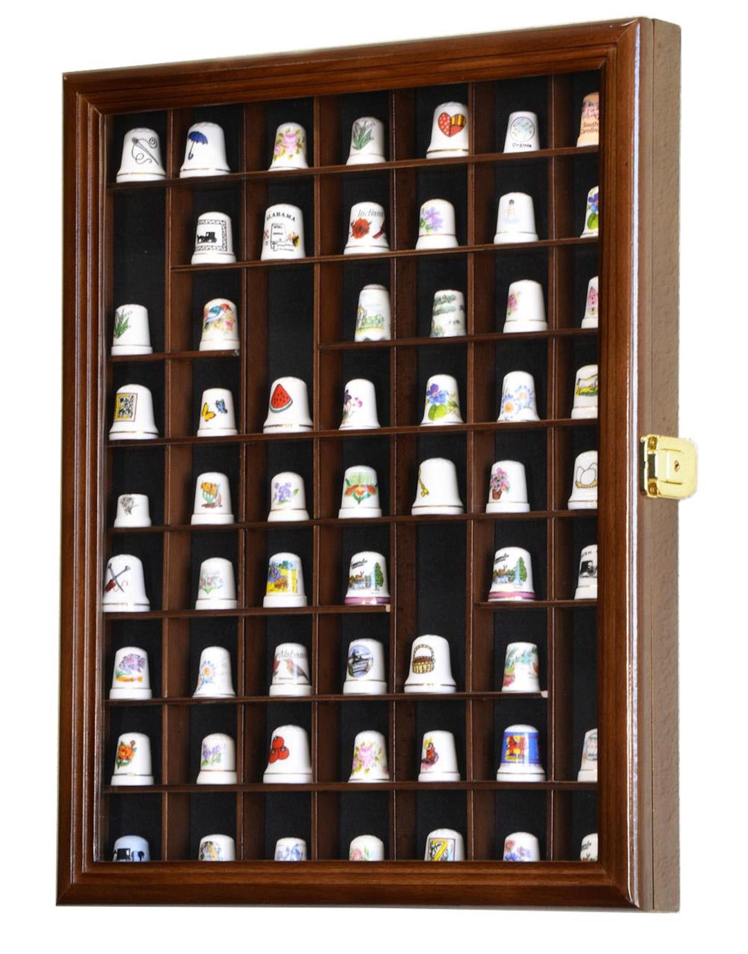 Factory Direct Sale Classic Thimble Display Case Cabinet Holder With  Acrylic 98% UV Protection Lockable Thimble Shadow Box