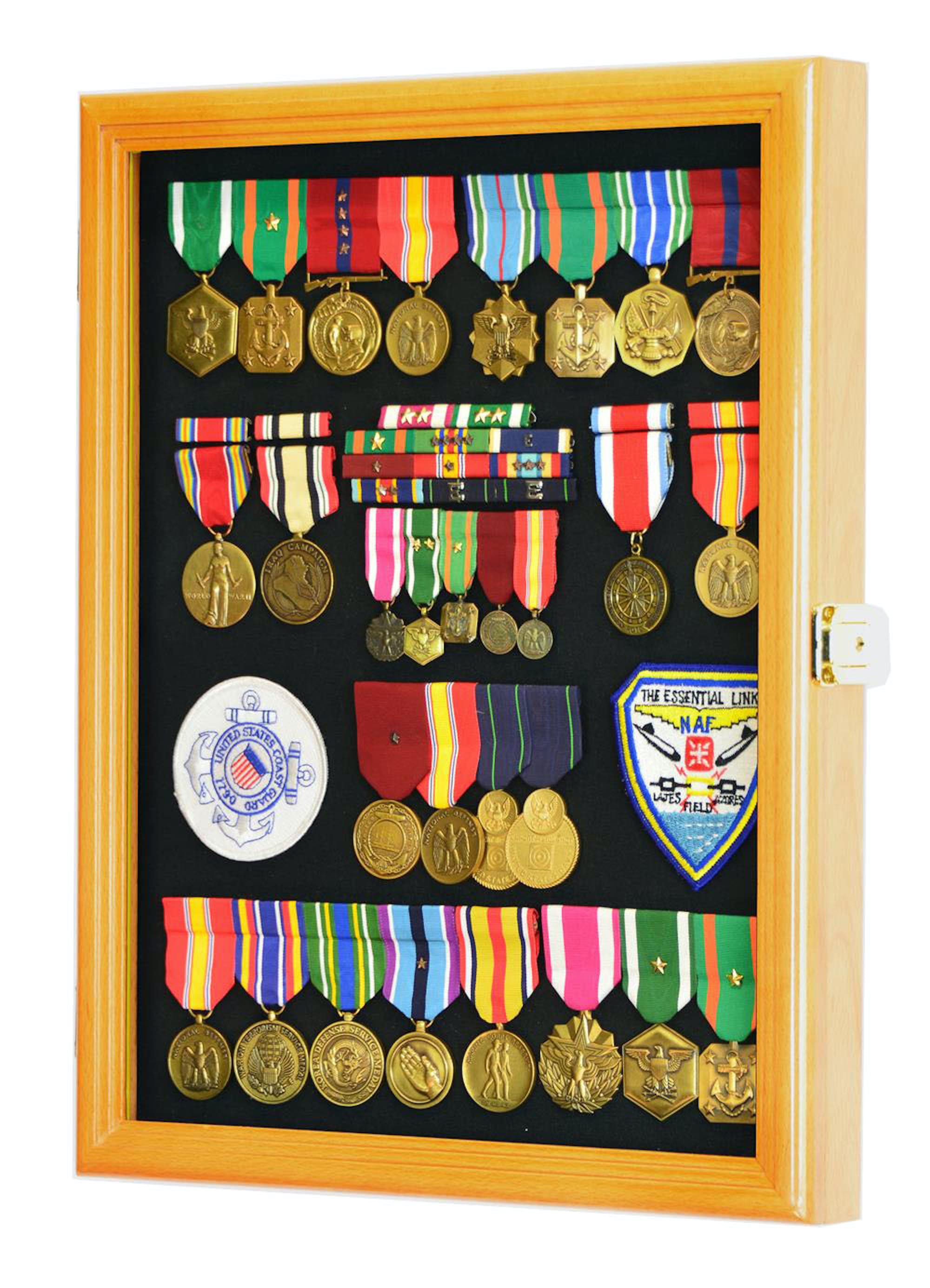 LPing Cadre vitrine Medaille Medaille Militaire Cadre vitrine Militaires  Médailles Badge Insignia Vitrine Cadre Boîte médailles Médaille Sport Boîte