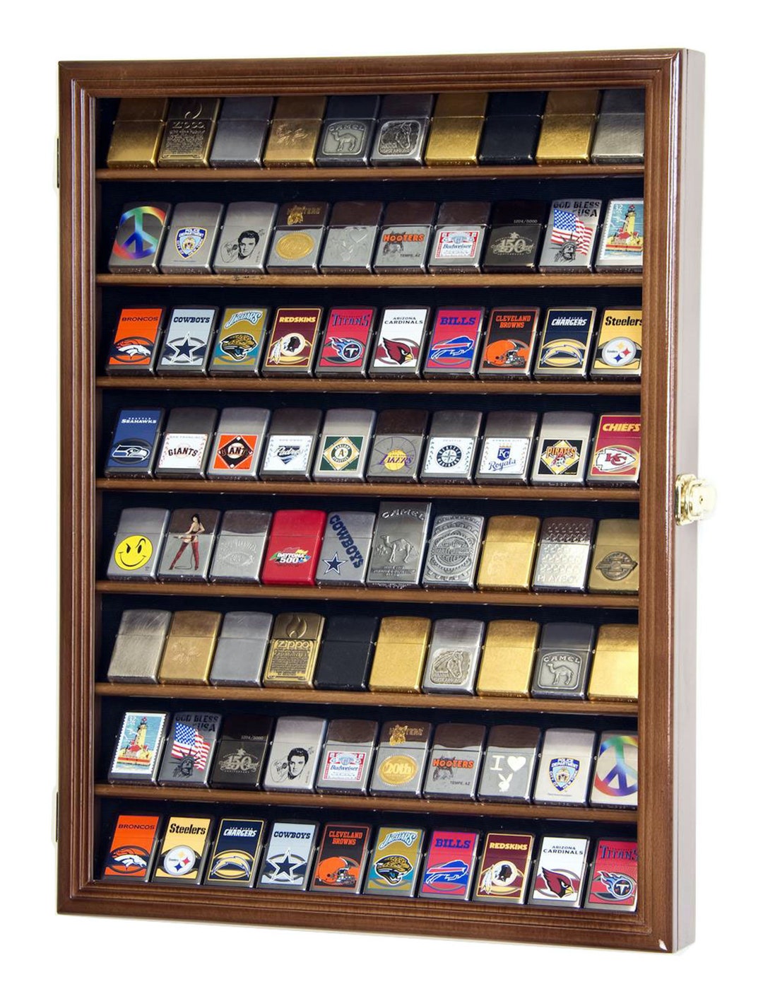 80 Lighters Display Case Wall Displaying Lighter Shadowbox W