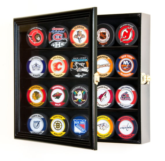 20 Hockey Puck Display Case Cabinet Holder Rack Stand 98% UV - Lockable - Etsy 20 Hockey Puck Display Case Cabinet Holder Rack Stand 98% UV - Lockable - Etsy