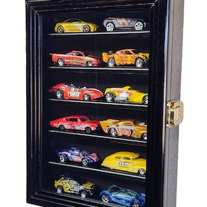 XS 1/64 Diecast Display Case Cabinet Matchbox 1:64 scale Model Car Wall Rack Shelf w/98% UV Protection - Lockable